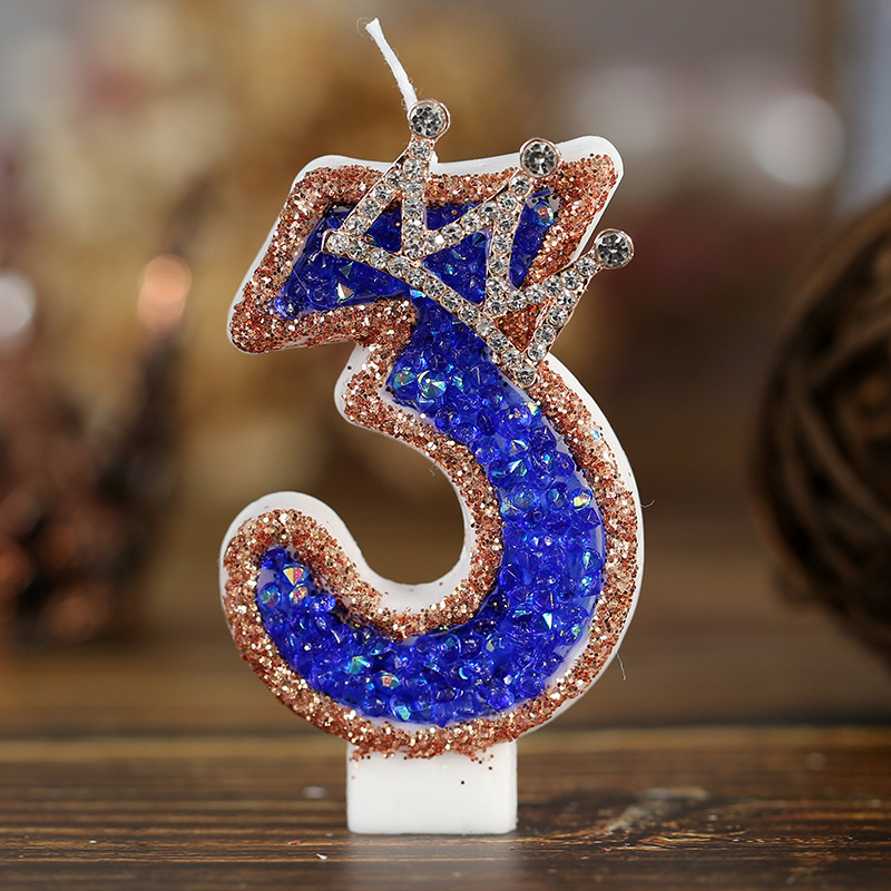 Luxury Candle Supplies Usa - Blue Birthday Numbers Candles For Cake
