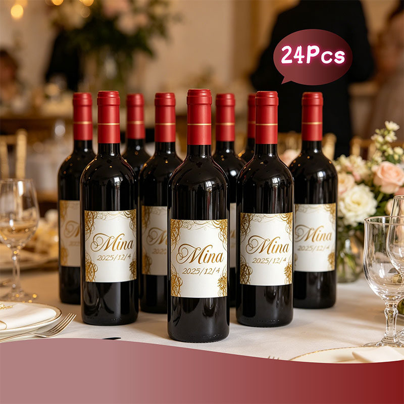 Sticker Label Template - 24Pcs Customized Template Minimalist Wedding Favor