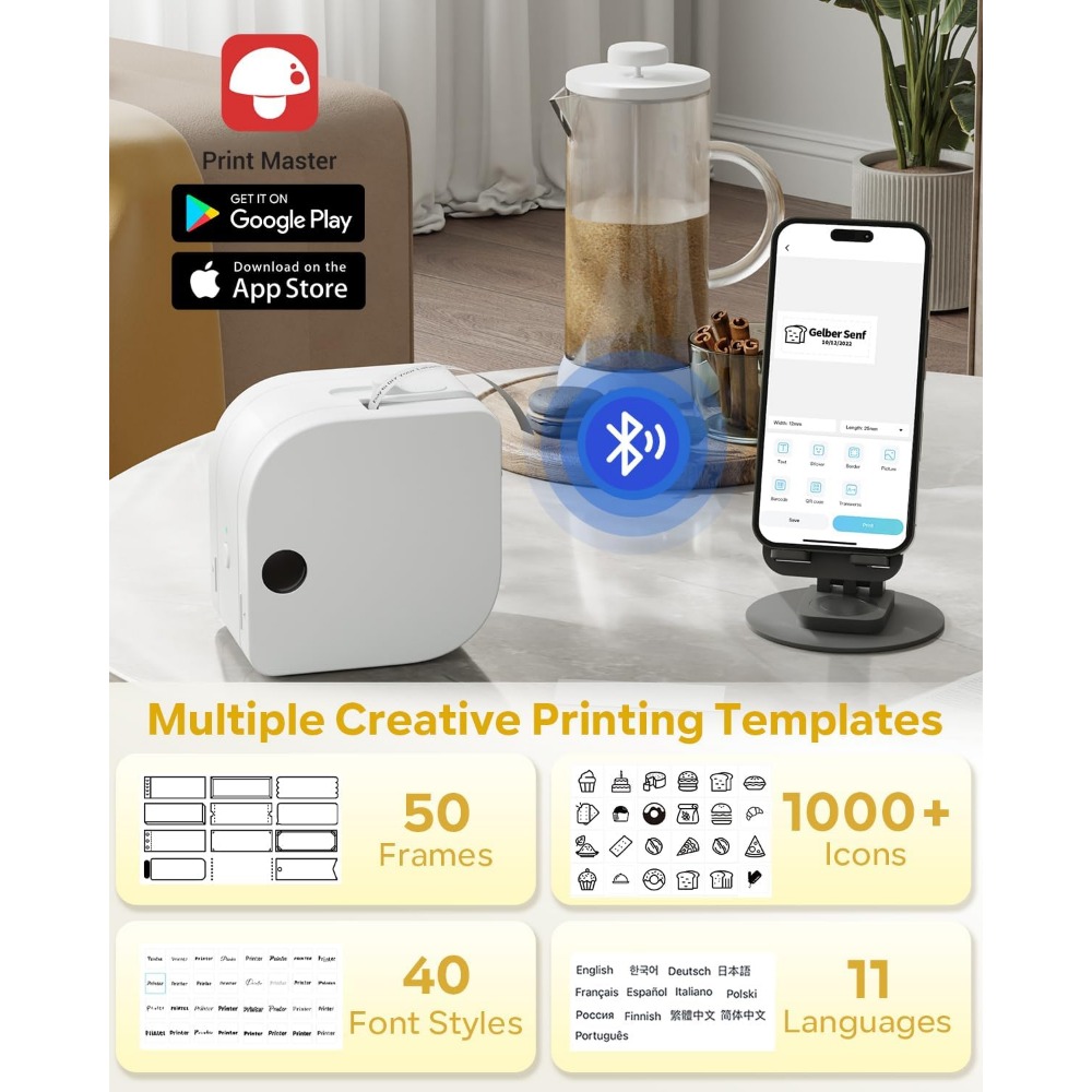P12 Mini Label Maker Machine w - Sticker Label Template 评论和价格
