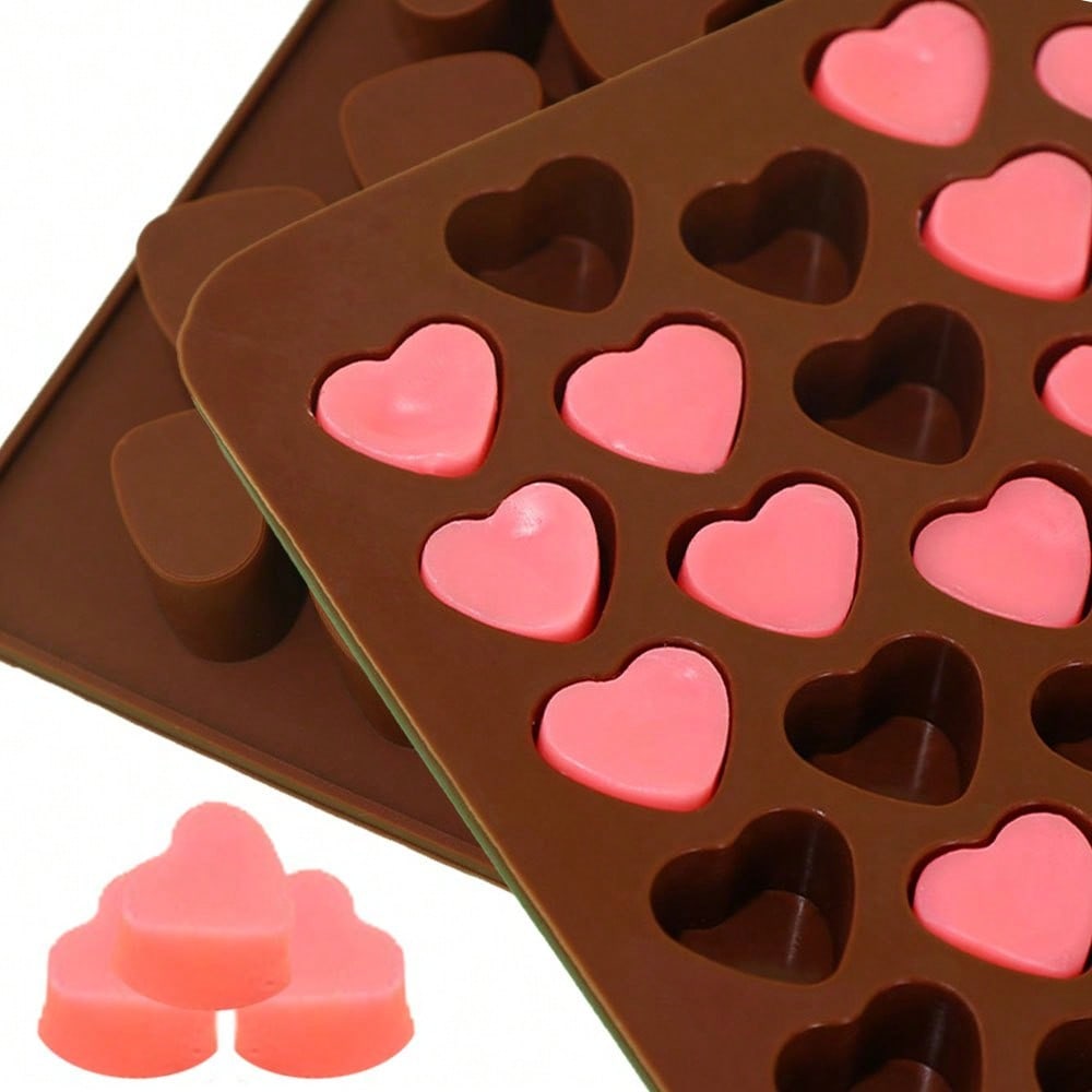 2pcs/set Heart-shaped Coffee B - Candle Wax Scale 评论和价格
