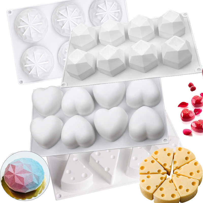 3D Mousse Cake Baking Mold Hea - Candle Supplies Eu 评论和价格