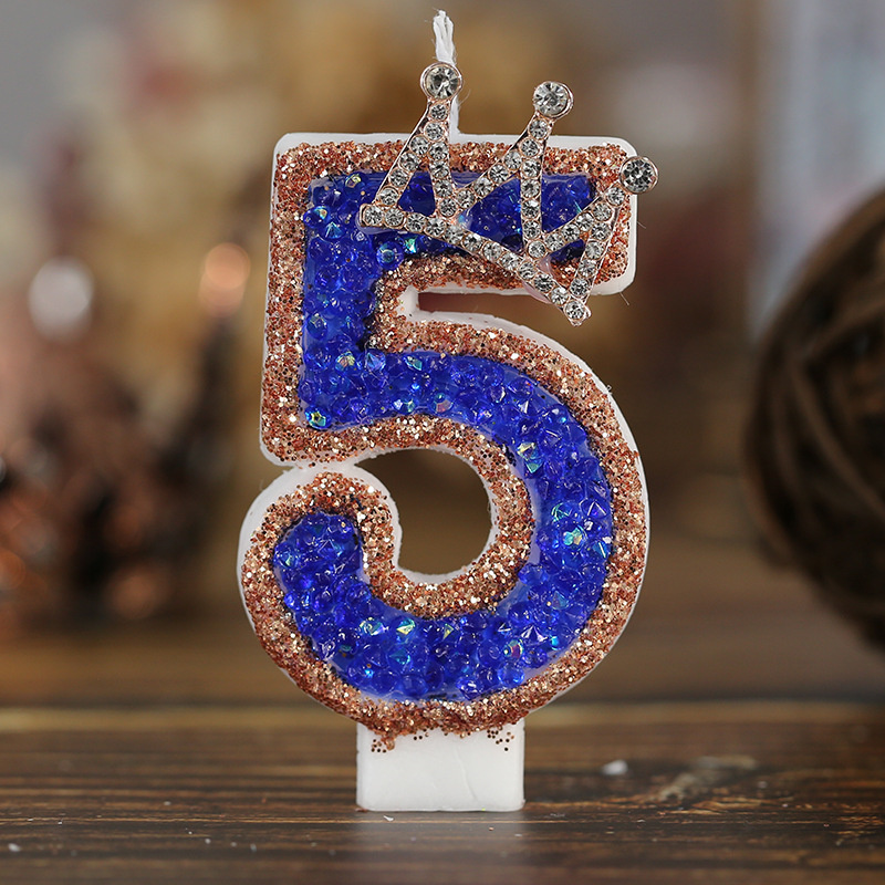 Blue Birthday Numbers Candles  - Luxury Candle Supplies Usa 评论和价格