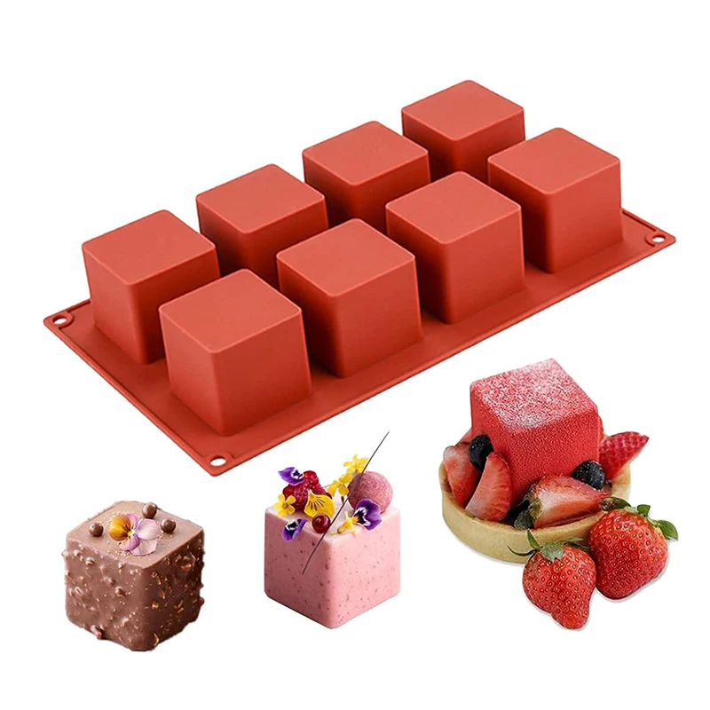 8 Cavity Square Mousse Cake Mo - Candle Supplies Eu 评论和价格