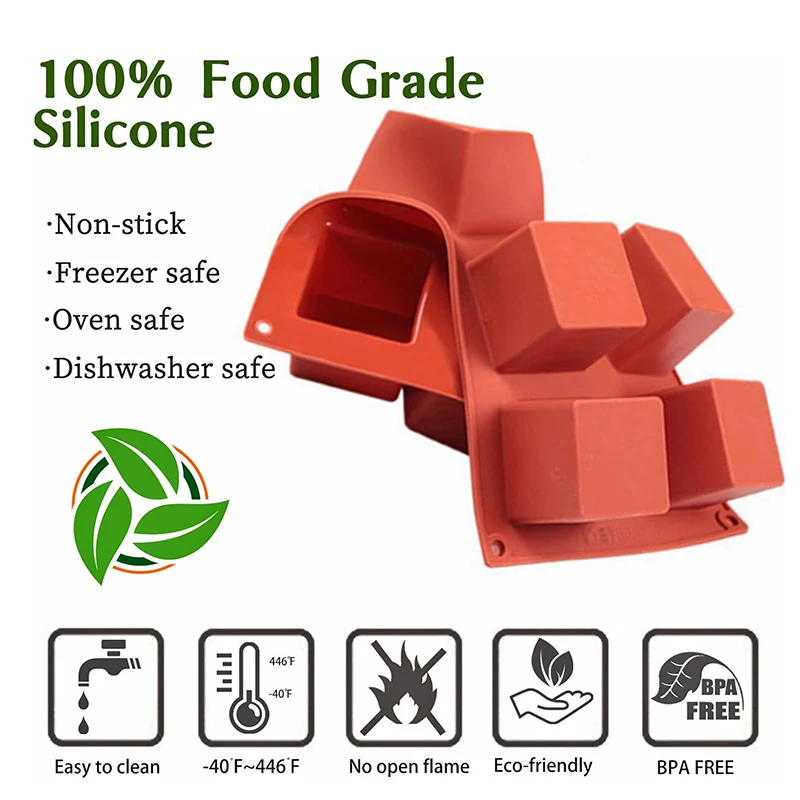 8 Cavity Square Mousse Cake Mo - Candle Supplies Eu 评论和价格