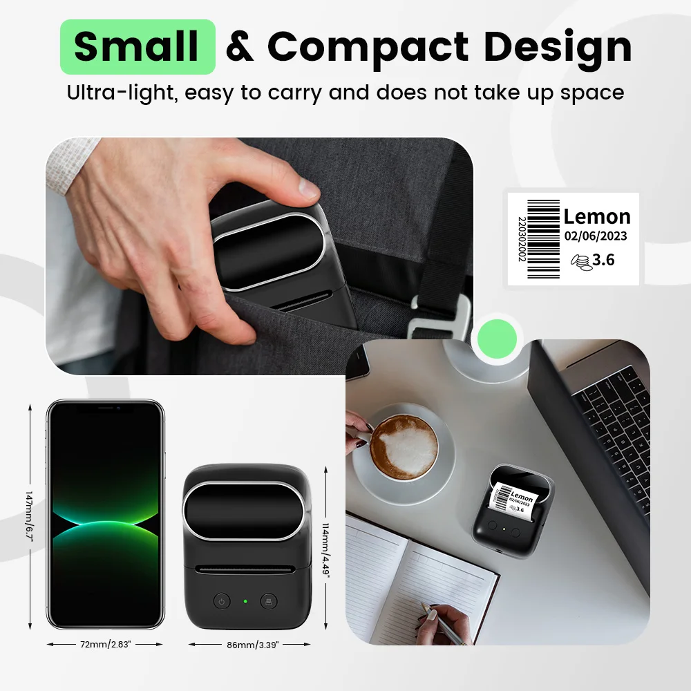 M108 Wireless Bluetooth Label  - Sticker Label Template 评论和价格