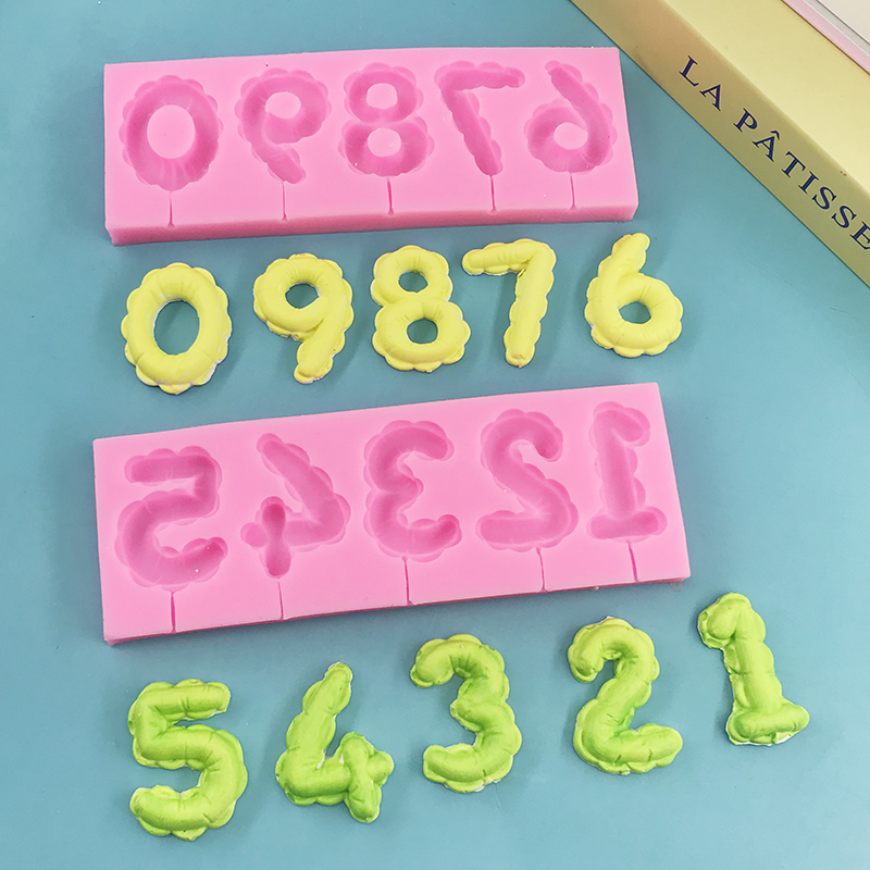 Arabic numeral silicone mold D - Candle Supplies Eu 评论和价格