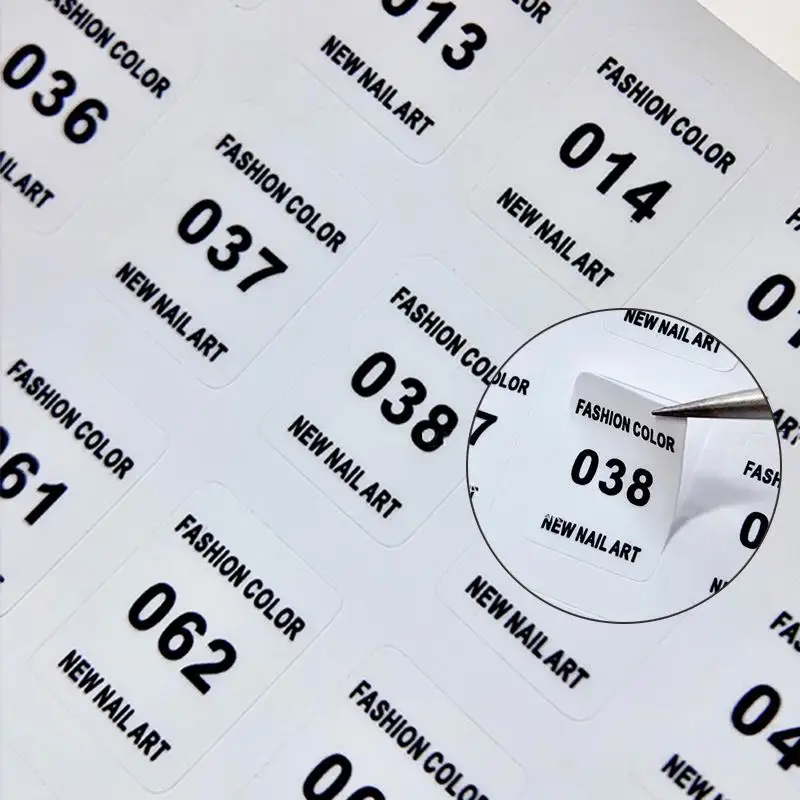 NO.1-240 Nail Polish Number St - Sticker Label Template 评论和价格