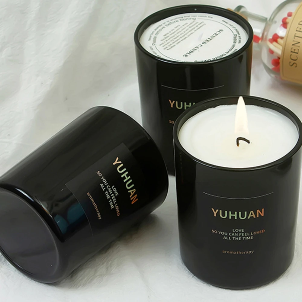 Luxury Glass Candle Jar Black  - Luxury Candle Supplies Usa 评论和价格
